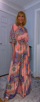 Elodie Bohemian Silk Maxi Dress