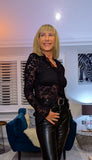 Florence Lace Top – Elegant Lace Detail with Flared Cuffs
