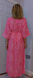Romy Kimono Style Maxi Dress – Pink or Green Animal Print