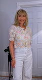 Tamara Crochet Cardigan – Vintage Puff Sleeve Knitwear