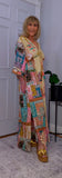 Ember Boho Maxi Dress – Multicoloured Viscose Patchwork Dress