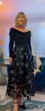 Brigitte Black Tulle Skirt with 3D Circles & Elasticated Waist