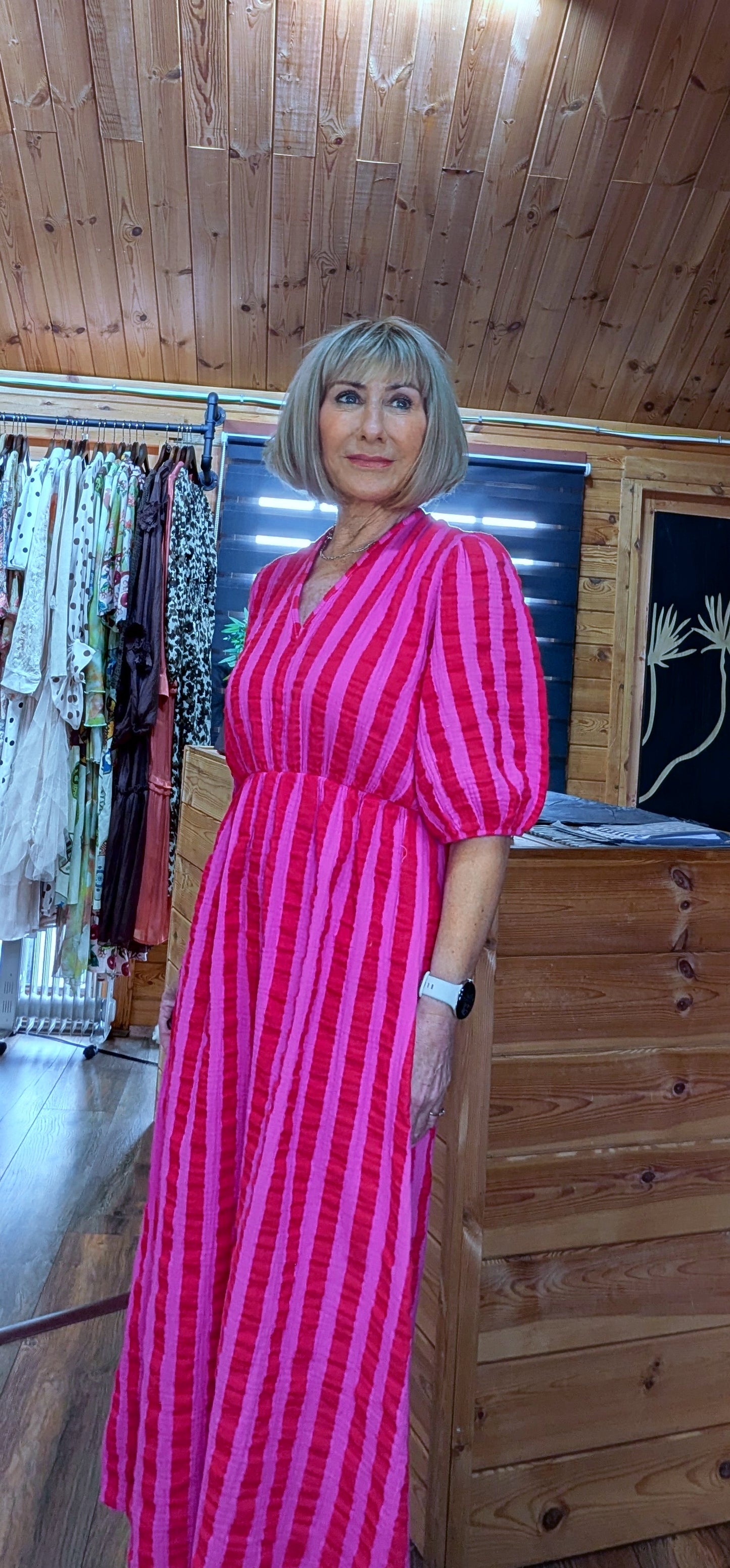 Close up view of Roma cotton dress styled by ditsydi