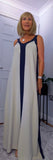 Helena Sleeveless  Maxi Dress – Magenta - Green - Ecru
