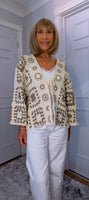 Piper Crochet Cardigan – Ivory & Beige Boho Style
