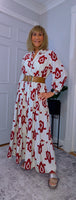Eunice Shirt Dress Bold Red Dress