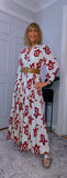 Eunice Shirt Dress Bold Red Dress