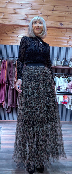 Tasha Animal Print Tutu Skirt – Layered, Frilled & Fully Lined