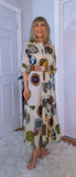 Pandora Dress– Bold Multicolour Cotton Maxi  Print