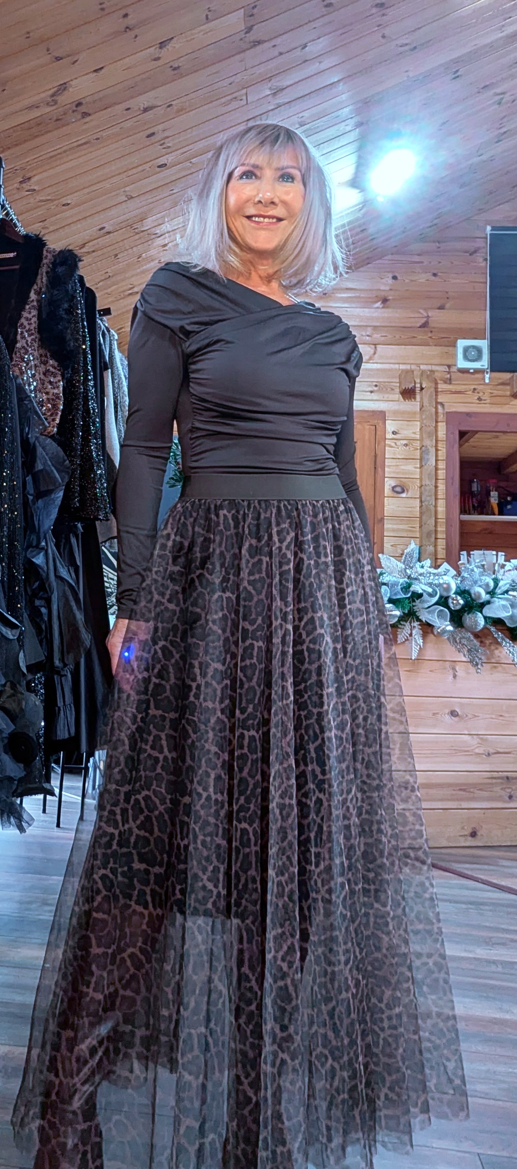 Callista Leopard Print Tulle Skirt – Fully Lined