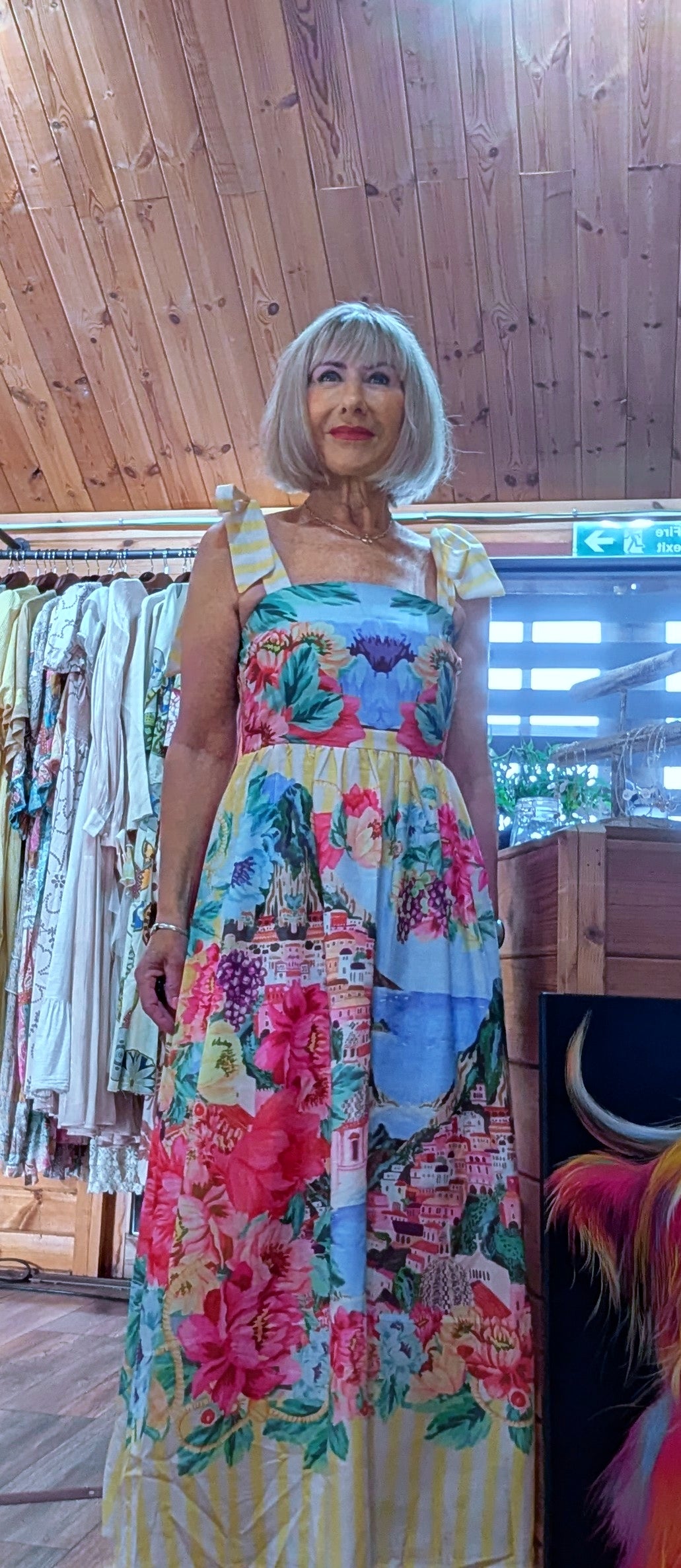 Colourful summer maxi dress styled by ditsydi