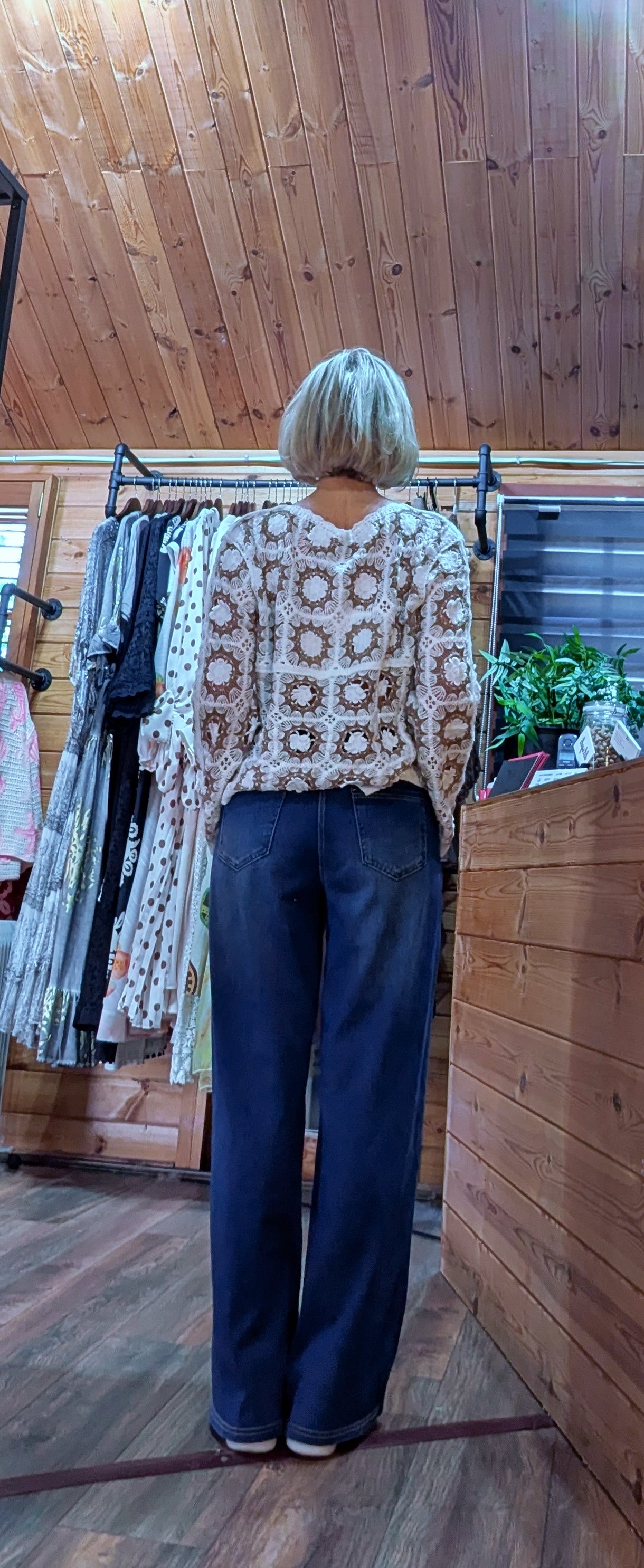 Cotton crochet top styled by ditsydi rear view