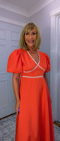 Alexandra Puff Sleeve Dress – Pink or Coral