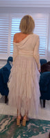 Tilly Tulle Skirt – Taupe Layered Frilled Party Style