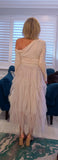 Tilly Tulle Skirt – Taupe Layered Frilled Party Style