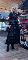 Imogen Black Tulle Dress – Knit Top & Layered Skirt
