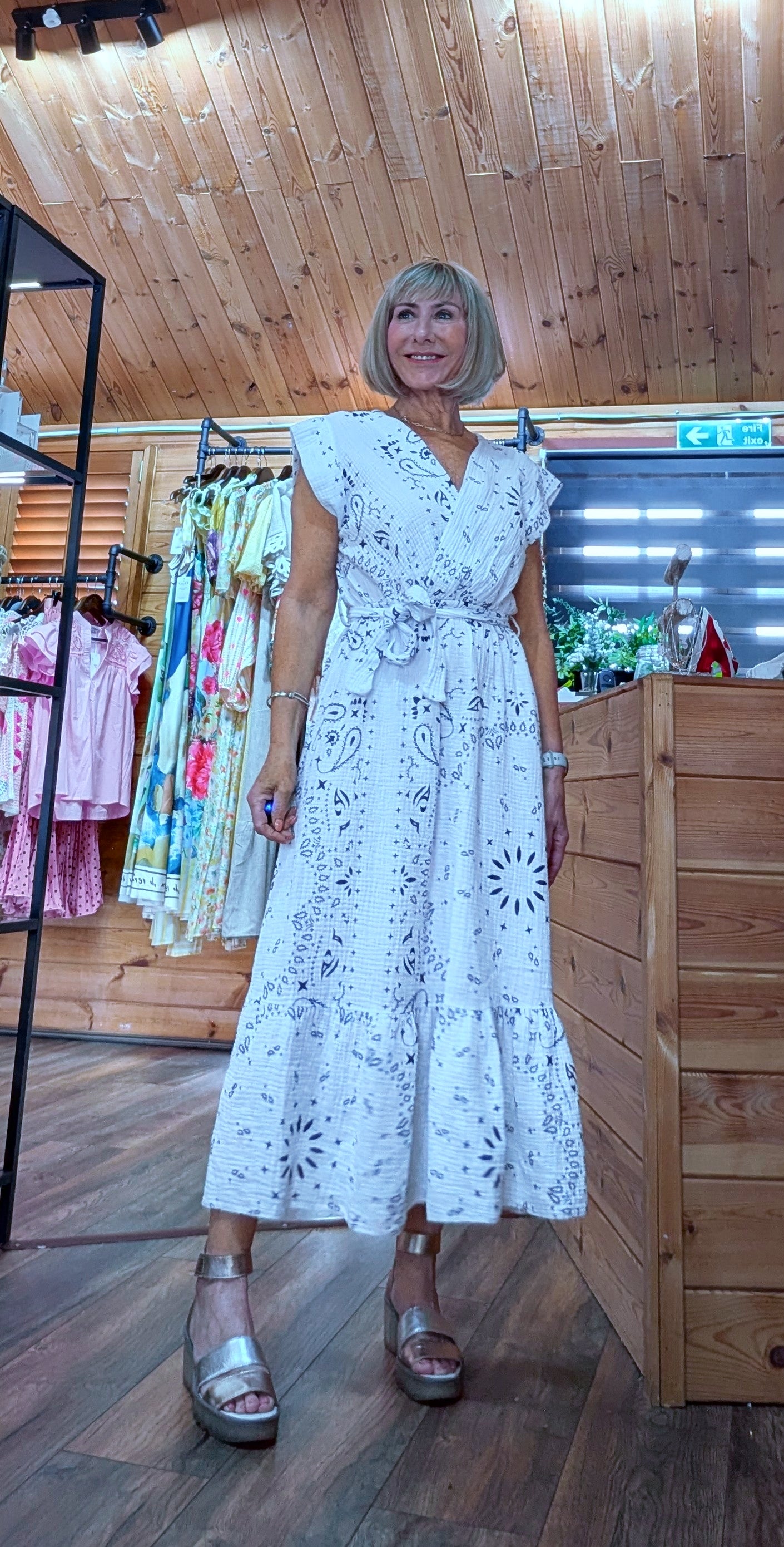 Anita White Cotton Maxi Dress – Boho Summer Dress
