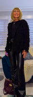 Arna Fringe Cardigan – Black or Olive Green Funky Knit